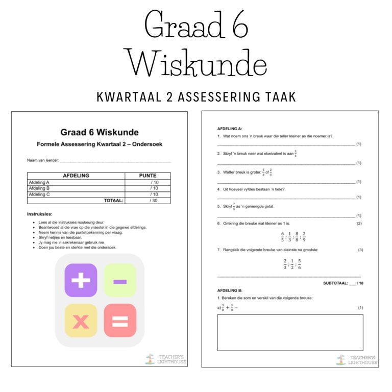 Grade 6 Mathematics Term 2 Assessment – Investigation (2025 ...