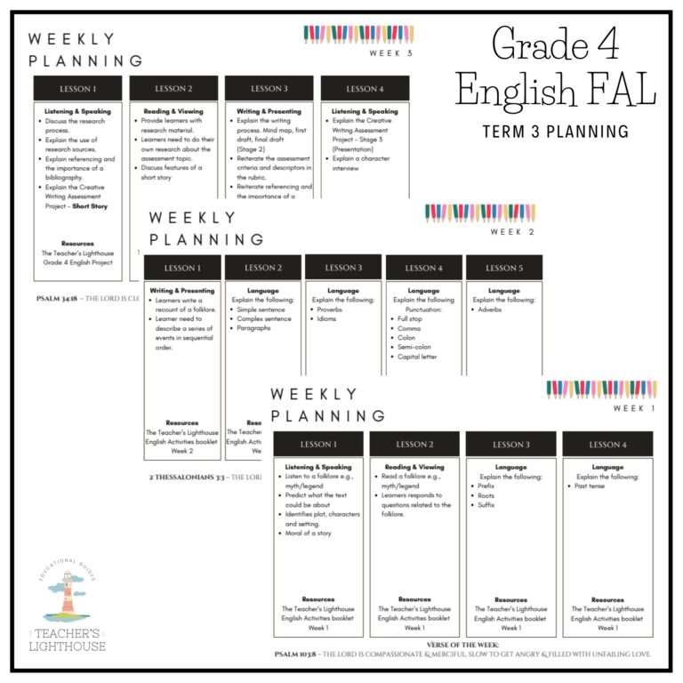 Grade 4 English FAL Term 3 2026 Teacher Planning & Activities ...