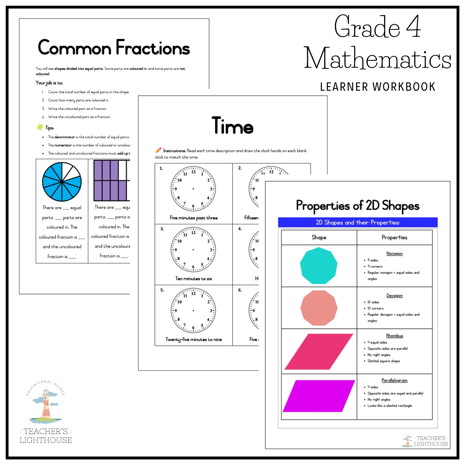 Grade 4 Mathematics Term 3 2025 Learner Workbook – teacherslighthouse