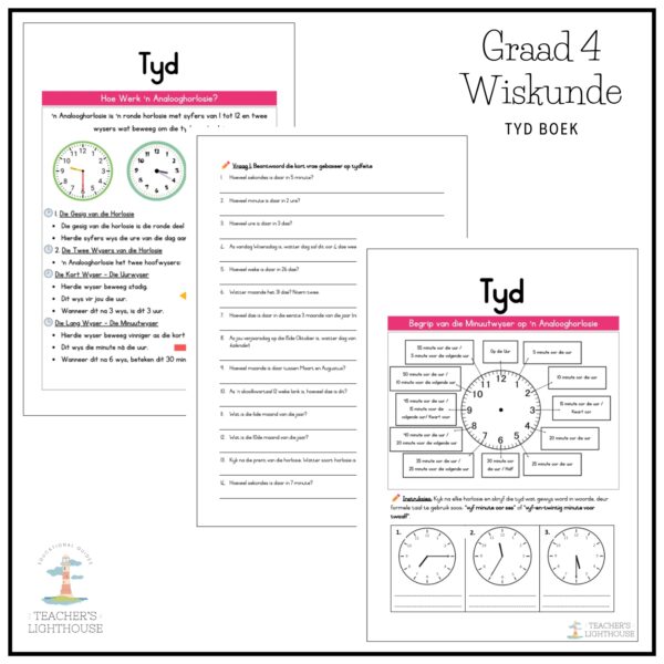 Grade 4 Mathematics Term 4 2026 Time Book – teacherslighthouse