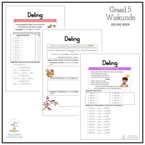 Grade 5 Mathematics Term 2 2026 Division Book – teacherslighthouse