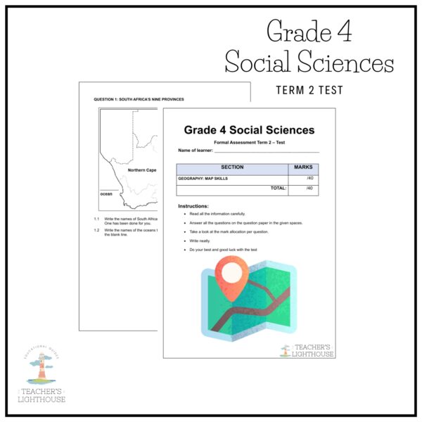 Grade 4 Social Sciences Term 2 2026 Test – teacherslighthouse
